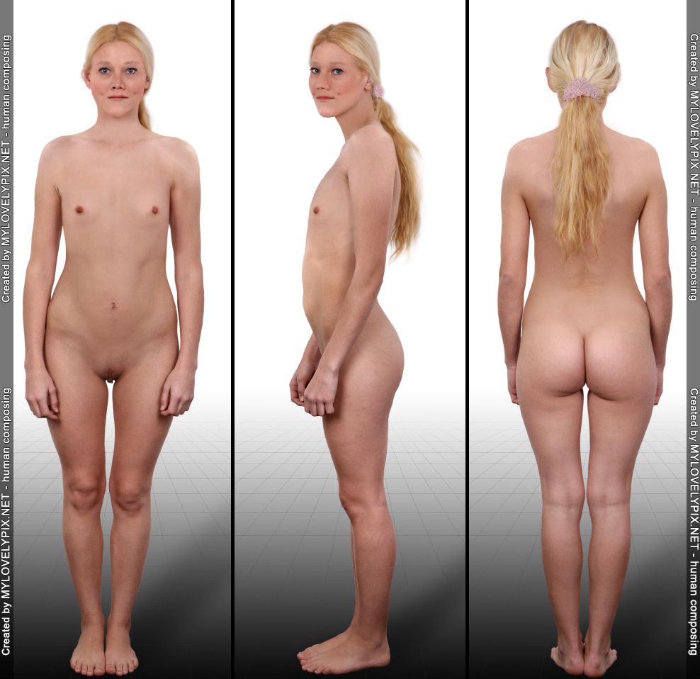 SLIM BLONDE  WITH TINY BOOBS POSING NUDE