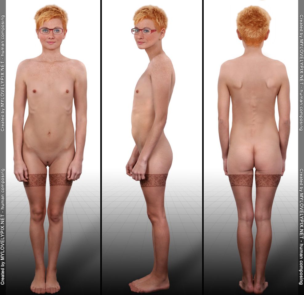 RED-HAIRED GIRL WITH TINY TITS SHOWS OFF HER NUDE BODY